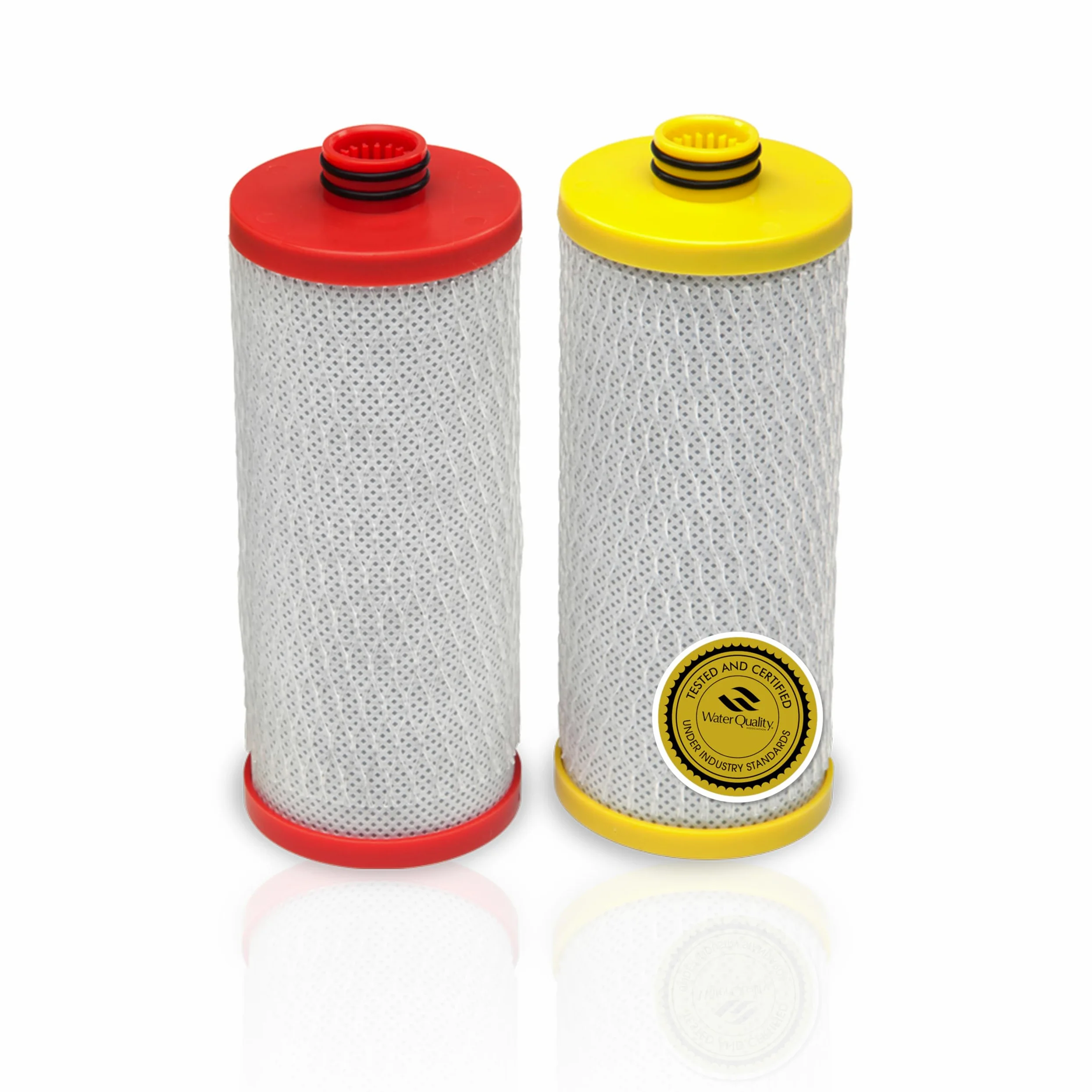 Aquasana AQ-5200R AQ Lot de 2 cartouches filtrantes de rechange en carbone Rouge/jaune
