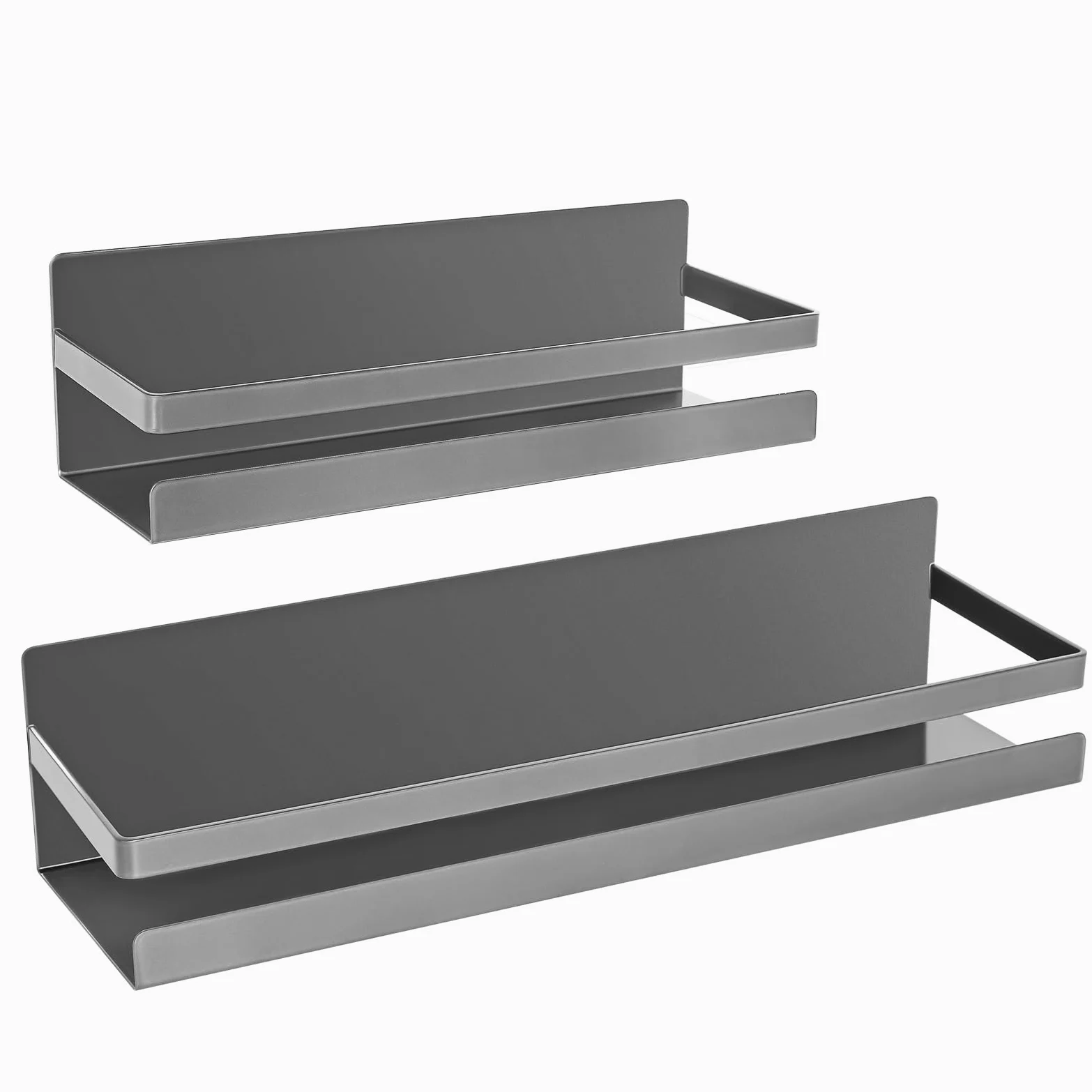 Uten Grande étagère à épices magnétique pour réfrigérateur, lot de 2 étagères magnétiques puissantes, étagère magnétique mobile pour la cuisine, contenir des épices, des bocaux, parfait pour
