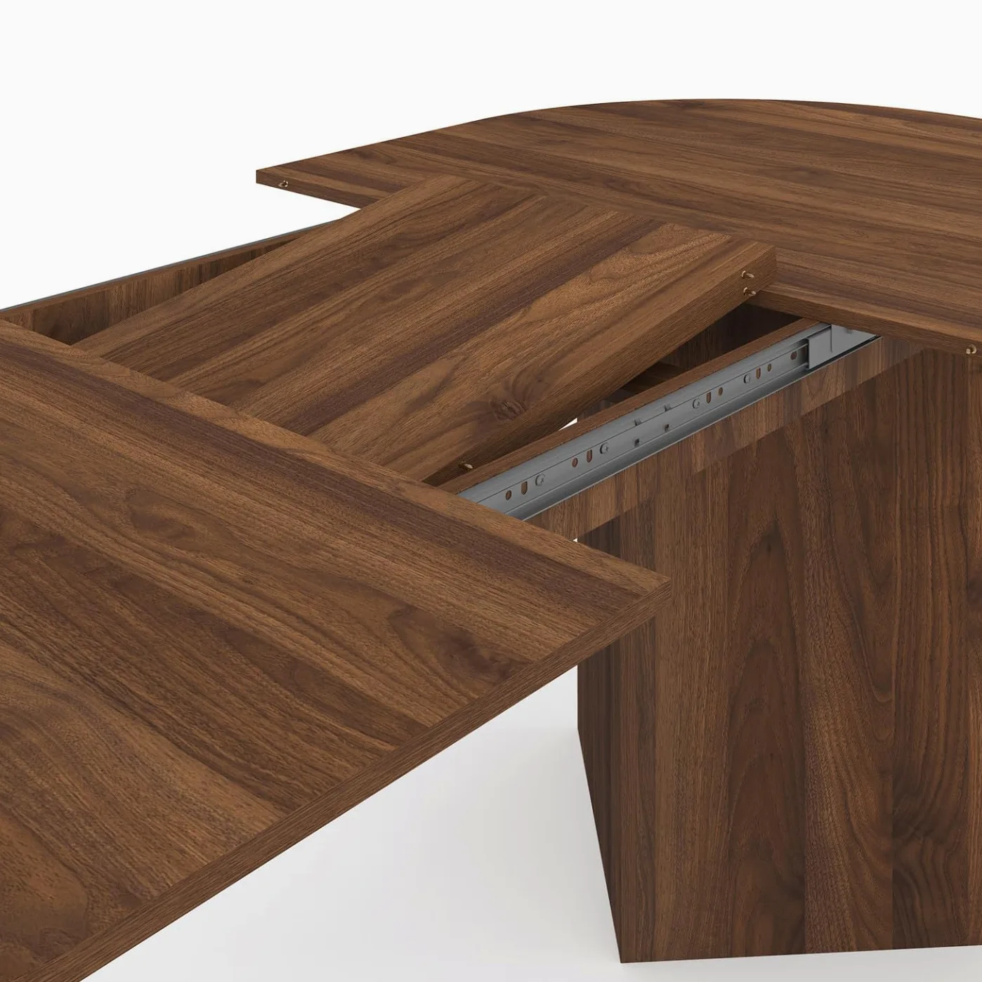 IDMarket - Table à Manger Extensible Ovale Marthe 6-10 Personnes Noyer 160-200 cm