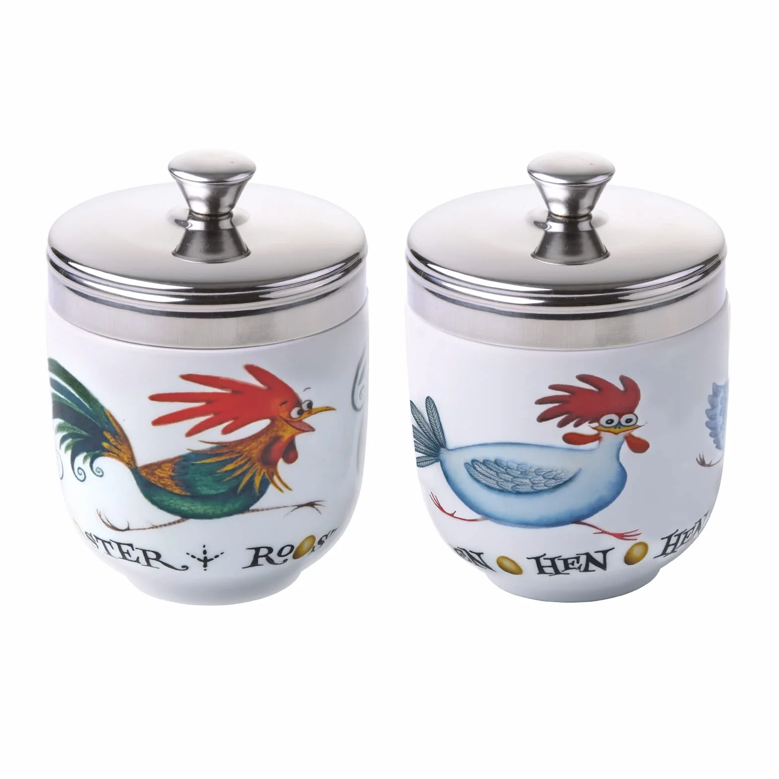 BIA International - Ensemble De 2 Coquetiers En Porcelaine - Gadgets De Cuisine Pour Les Coquetiers - Pot De Cuisson Sous Vide