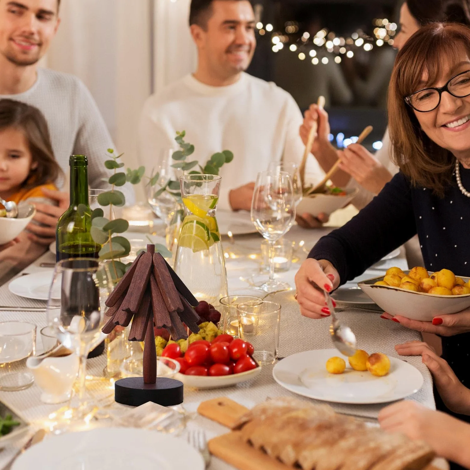 Dessous de plat en bois pour plats chauds, dessous de plat pour poêles chaudes en bois avec d'arbre, tapis chaud multifonction, dessous de verre en bois en forme d'arbre résistant à la chaleur | chaudes en bois avec d'arbre, tapis chaud multifonction, des