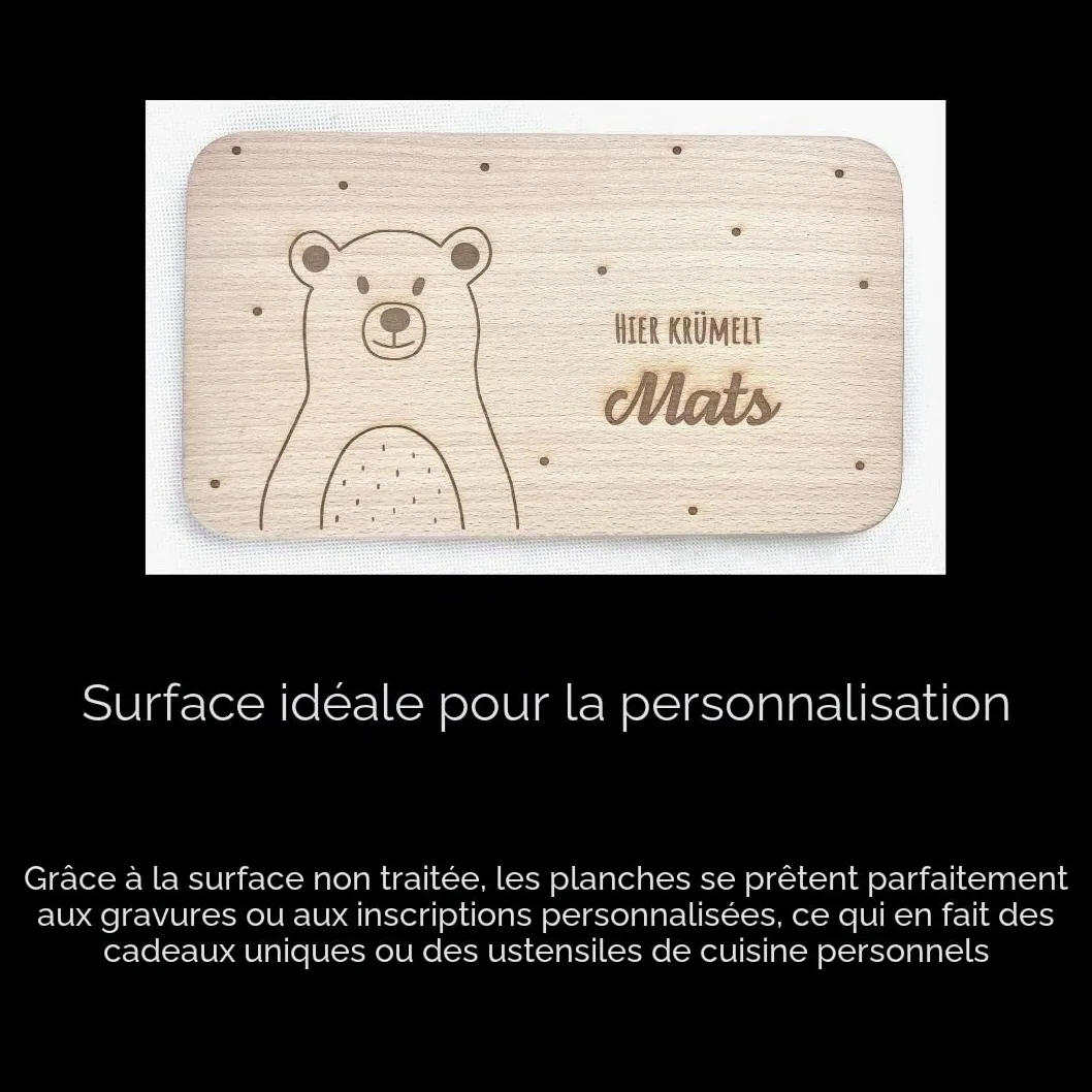 Lot de 70 planches petit déjeuner bois hêtre – Planche cuisine rectangulaire 23x15 cm – Planche à graver bois naturel non traité