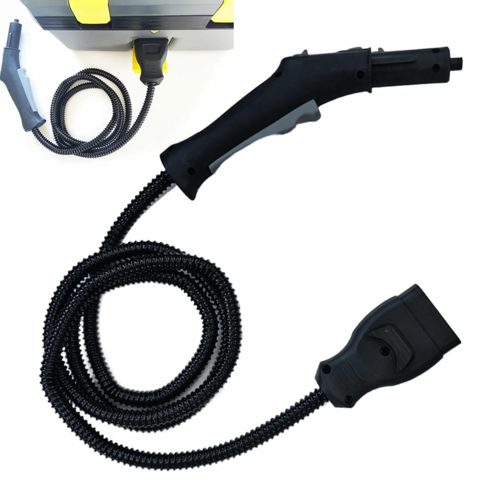Tuyau de rechange pour nettoyeur vapeur Karcher SC5 SC5800C SC5850C Pièce compatible 4.322-046.0 43220470 Noir 2,5 m