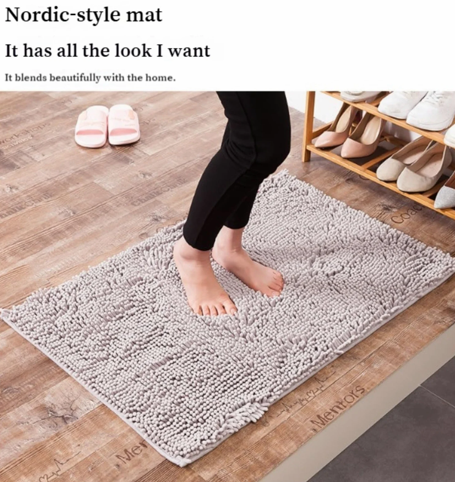Tapis Ultra-Absorbant pour Pattes d'animaux - Tapis d'Entrée Absorbant Anti-Dérapant, Tissu Doux pour Confort des Pattes, Anti-Dérapant à Base Texturée, Coutures Renforcées, Multizones Utiles