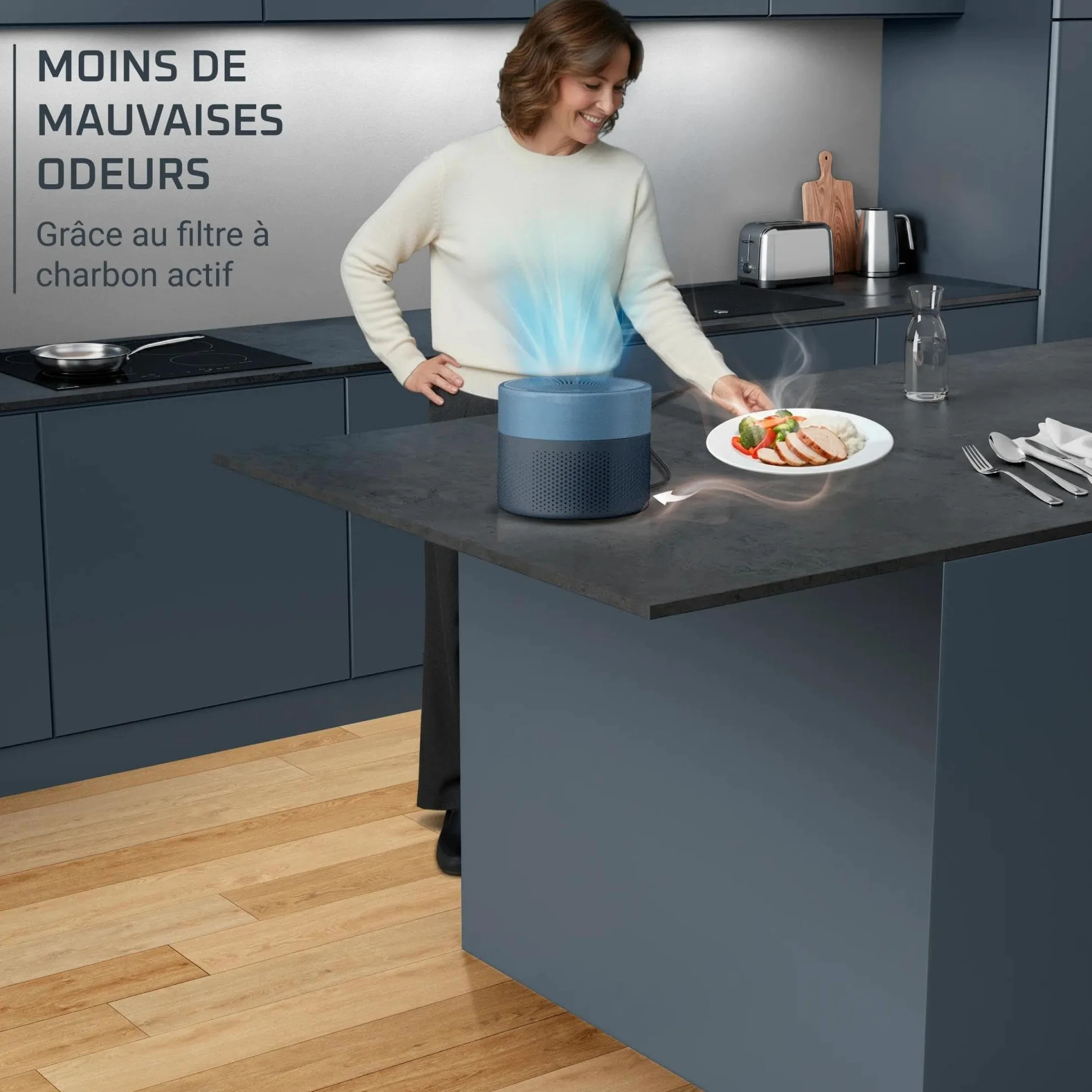 Rowenta Pure Air Mini, Purificateur d'air intérieur avec filtration HEPA Allergy+, Très silencieux, Réduit les mauvaises odeurs, PU1522F0