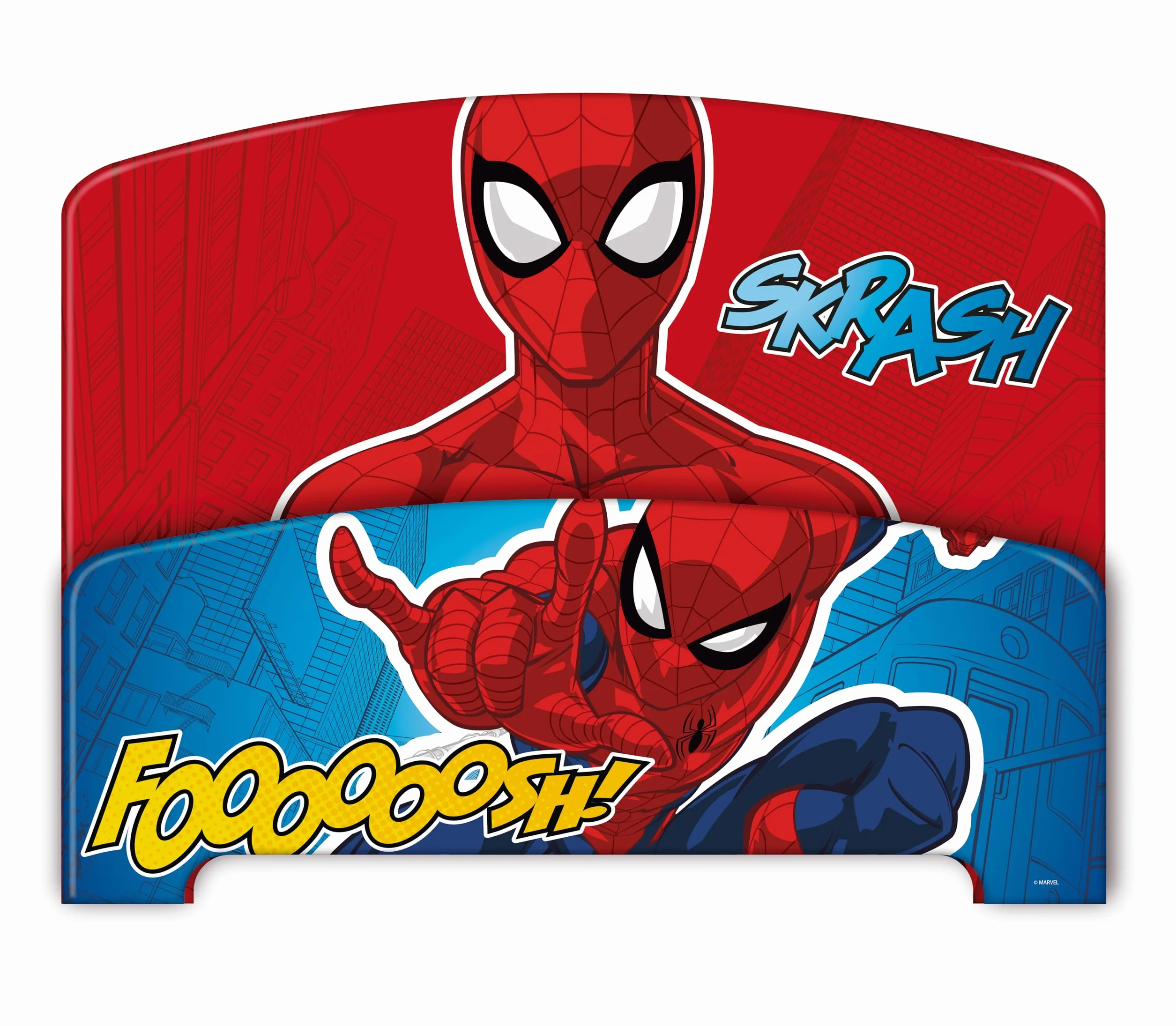 ARDITEX - Lit Enfant en Bois Marvel Spiderman - 77x143x60cm - Couleur Bleu et Rouge - Convient aux Matelas Standards 70x140cm - Montage Facile
