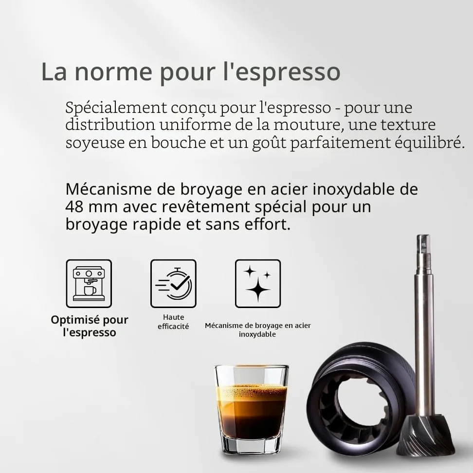 1Zpresso J-Ultra Moulin à café manuel gris fer, fraise conique, poignée pliable, tasse magnétique de 40 g, réglage numérique fin, efficacité de broyage plus rapide, idéal pour expresso (gris fer)
