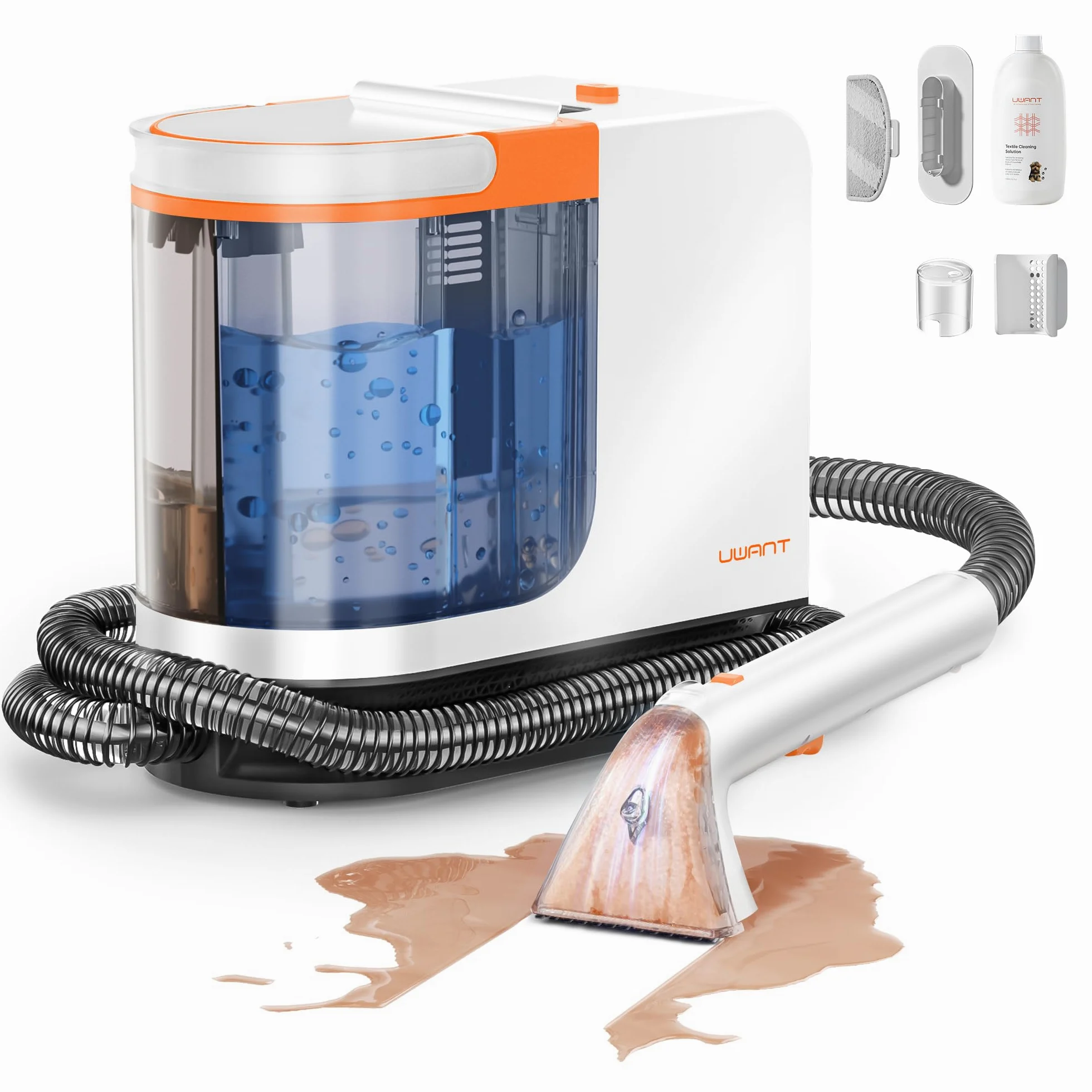 Uwant B200 SE, Shampouineuse, Nettoyeur canapé tissu, Technologie de moteur magnétique Flottant, Adaptée pour nettoyer canapés, tapis et matelas, 12000 Pa, 69 dB