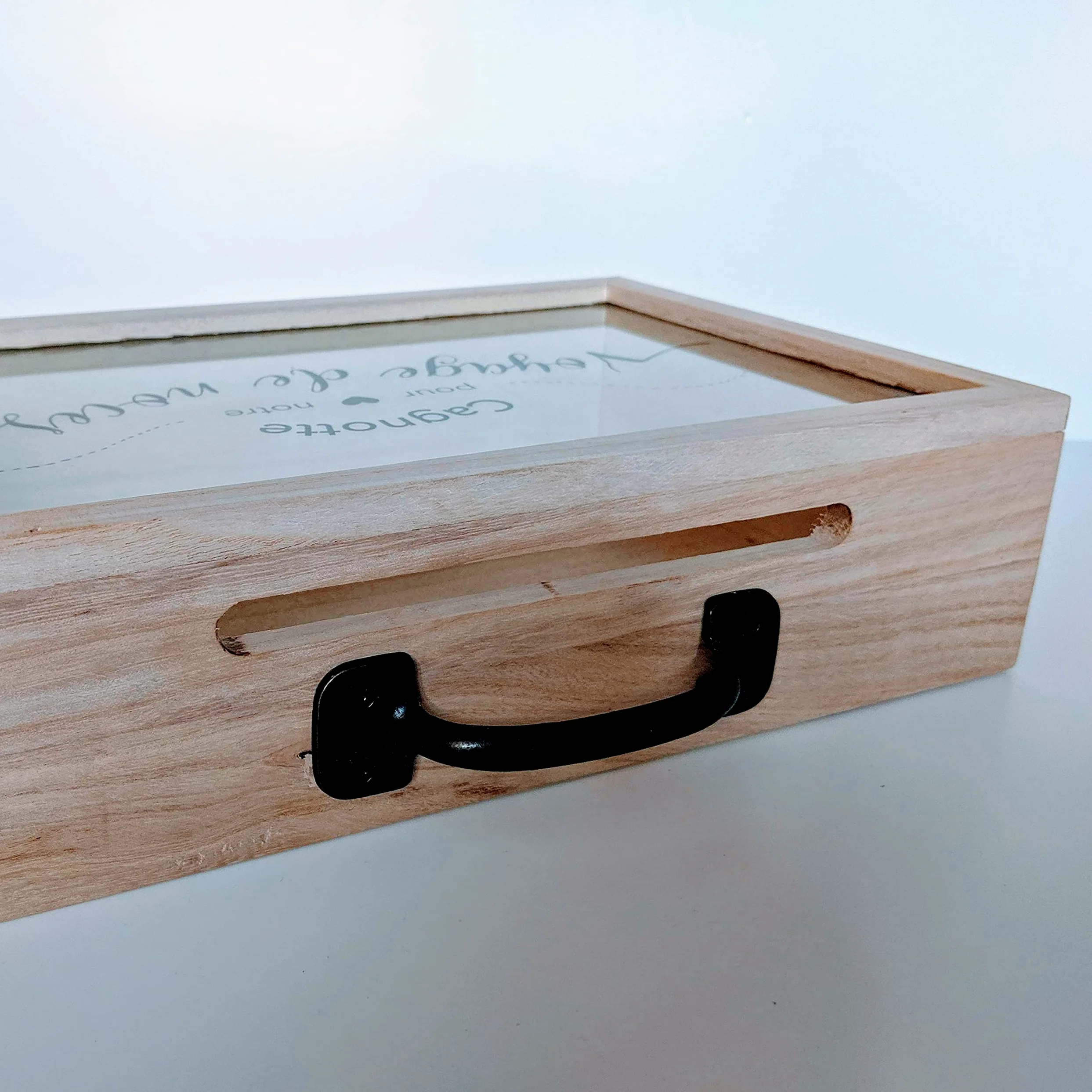 Urne mariage - Urne transparente - Tirelire - Boite en bois - Caisse en bois | Decoration mariage champetre - Cadeau invites enveloppes - Accessoire