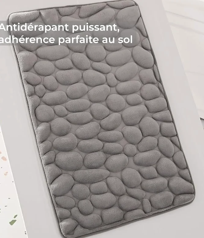 SWZEC La Berge Le Tapis De Bain Galet(Beige,40 * 60cm)