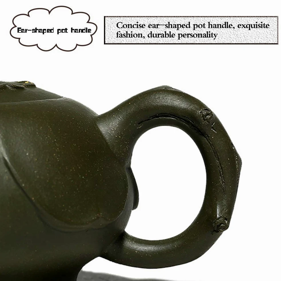 Théière à l'argile Verte de minerai Brute, Théière à l'argile Violette à la Main, Ensemble de thé de Forme de Lotus, Faisant de la théière, Simple et exquise Cadeau de Mode