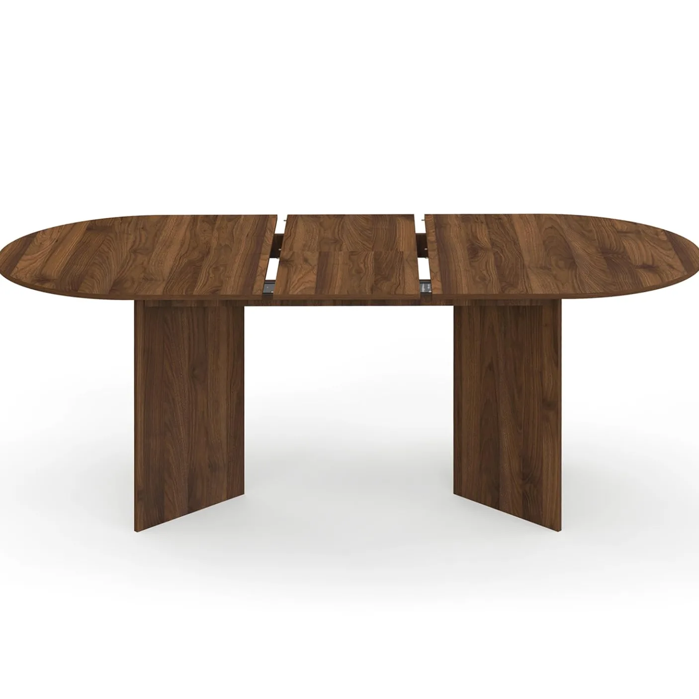 IDMarket - Table à Manger Extensible Ovale Marthe 6-10 Personnes Noyer 160-200 cm