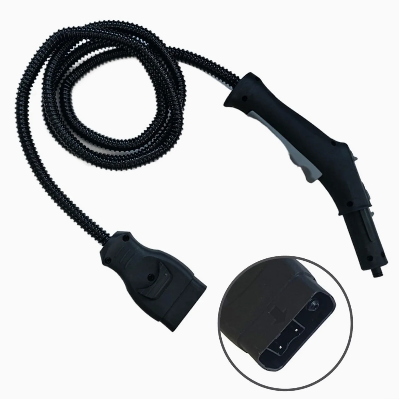 Tuyau de rechange pour nettoyeur vapeur Karcher SC5 SC5800C SC5850C Pièce compatible 4.322-046.0 43220470 Noir 2,5 m