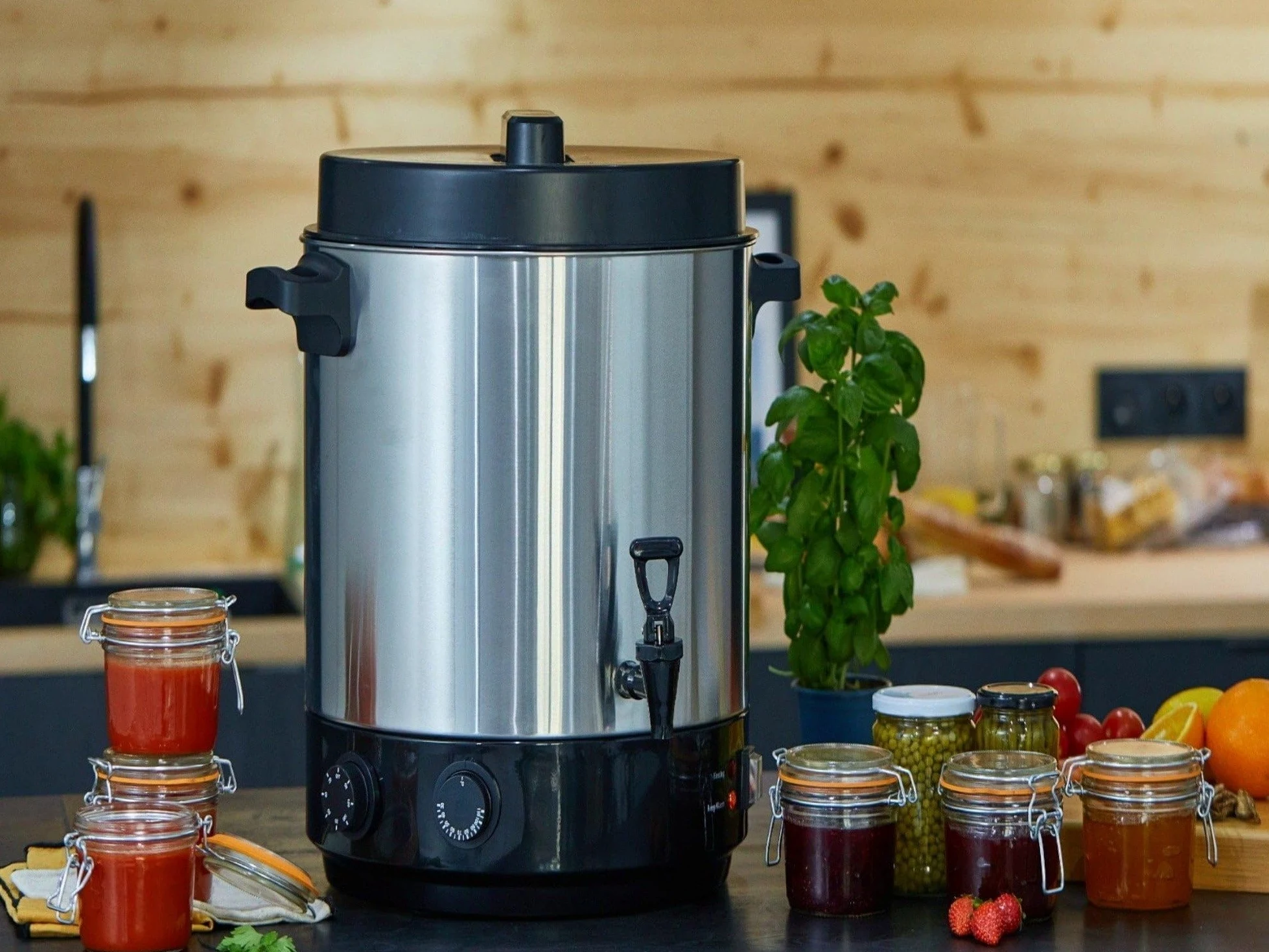 Stérilisateur Électrique Avec Robinet Et Minuteur 31l 2100w Inox - BAT-KCP31SSM