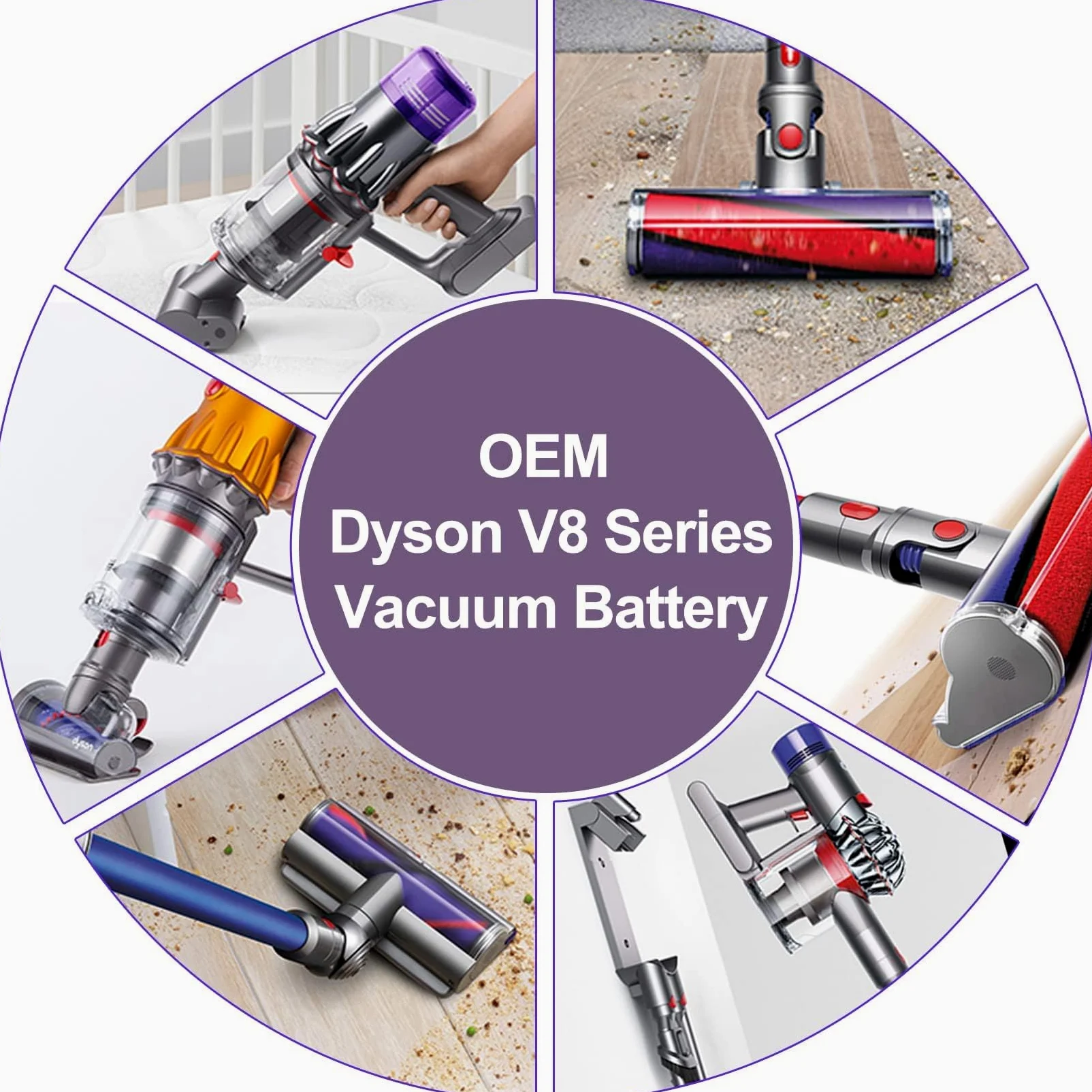 LONGFIT V8 Batterie Compatible avec Dyson V8 Absolute/Motorhead/Animal/Fluffy/ SV10 Aspirateurs Batterie