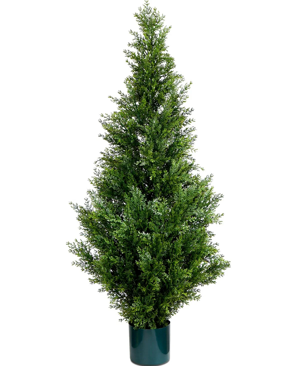 Arbre Artificiel de cèdre Topiary, 120 cm Faux cyprès, Artificial Cypress Tree deko pour Salon, Bureau, fête & Party