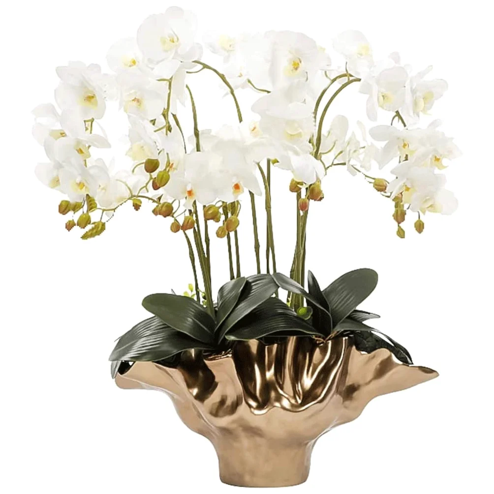 Fleurs artificielles, Fausses orchidées, orchidées décoratives, Centre de Table Artificiel, Grande orchidée Artificielle, Fausse Plante en Pot, Ensemble de Fleurs artificielles, Belle Forme