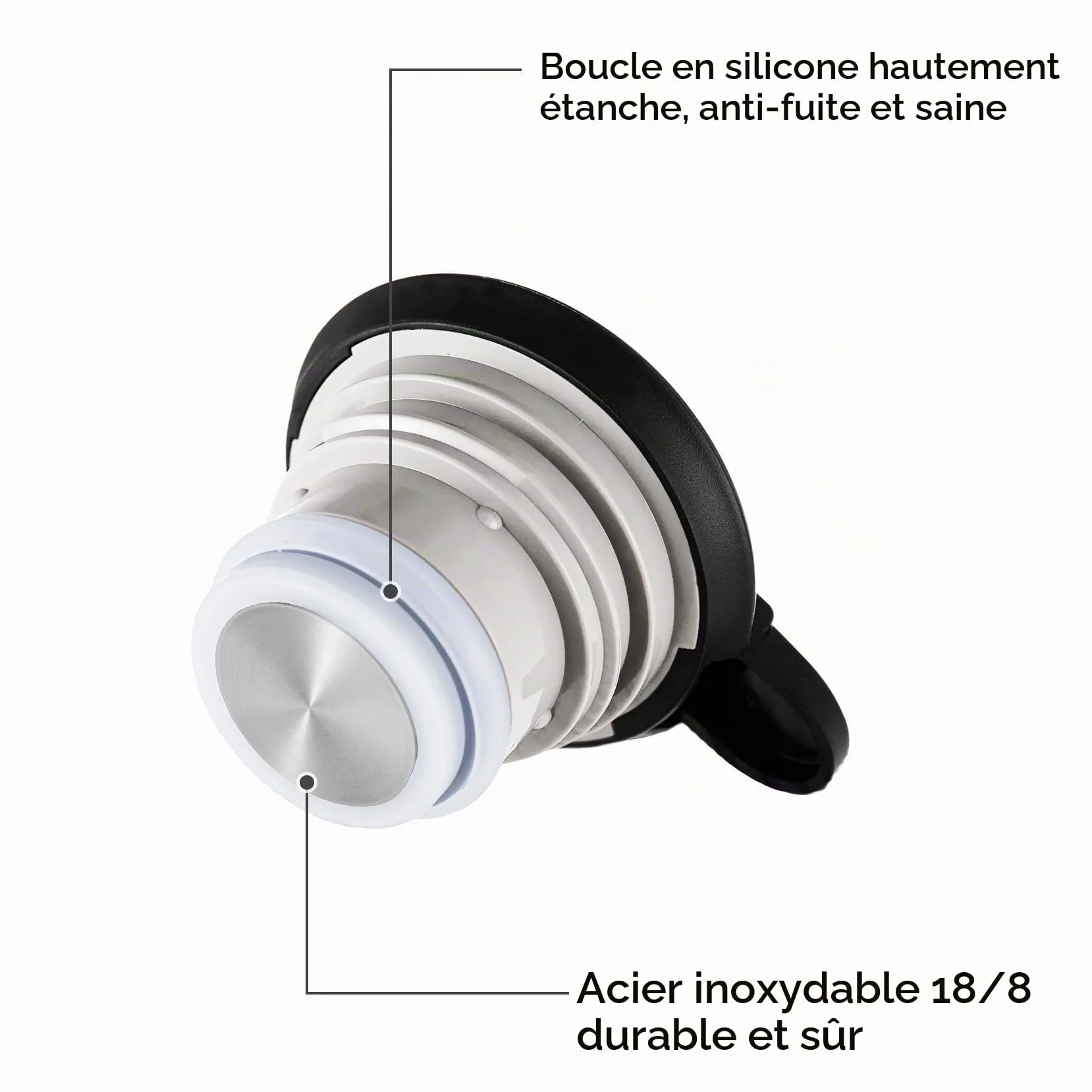 Tiken 1.5L Carafe à Café Isotherme en Acier Inoxydable, pour Boissons Chaudes ou Froides - Résiste à l'épreuve du Temps, Anti-fuites et Facile à Utiliser