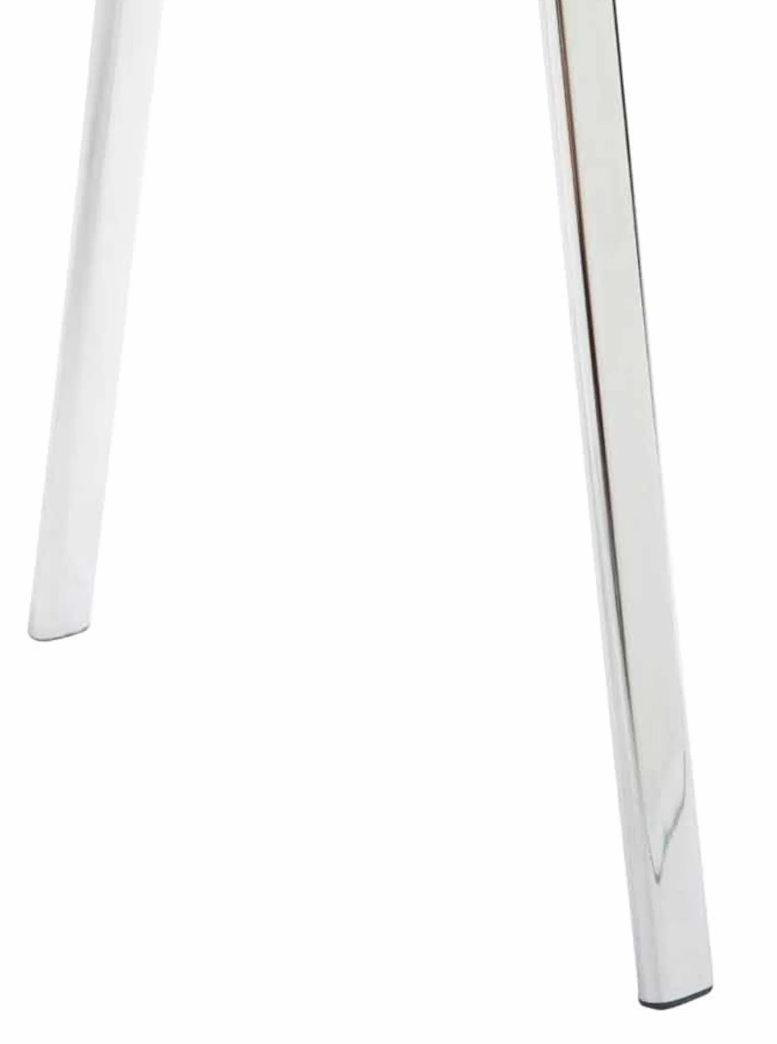 CLP Lot de 4 Chaises De Conférence Ken en Similicuir I Chaise Visiteur avec Piétement en Métal Chromé, Couleur:Blanc