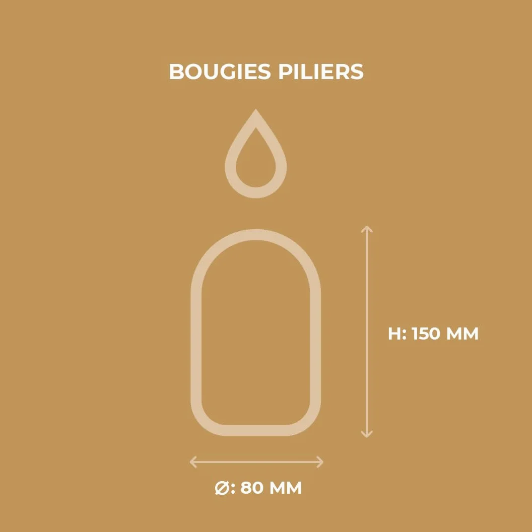 Horeca Candles - Bougies Piliers - Ivoire - Ø 6 x 12 cm - Lot de 18 Bougies Décoratives pour la Maison - Longue Durée 40 Heures - Cire Non Parfumées - Sans goutte - Sans fumée - Qualité RAL