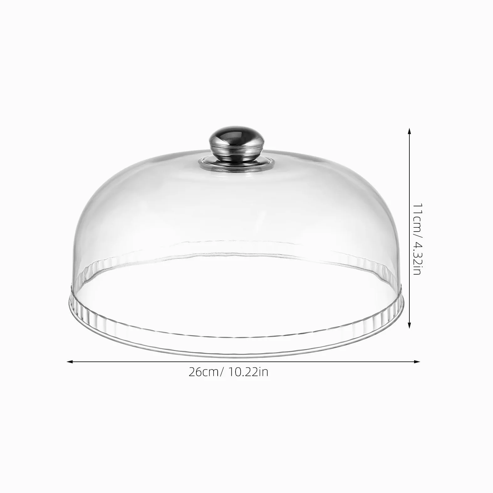 DOITOOL Cloche alimentaire transparente en plastique transparent pour gâteau - Couvercle de protection alimentaire pour table de fête de mariage - 26 cm