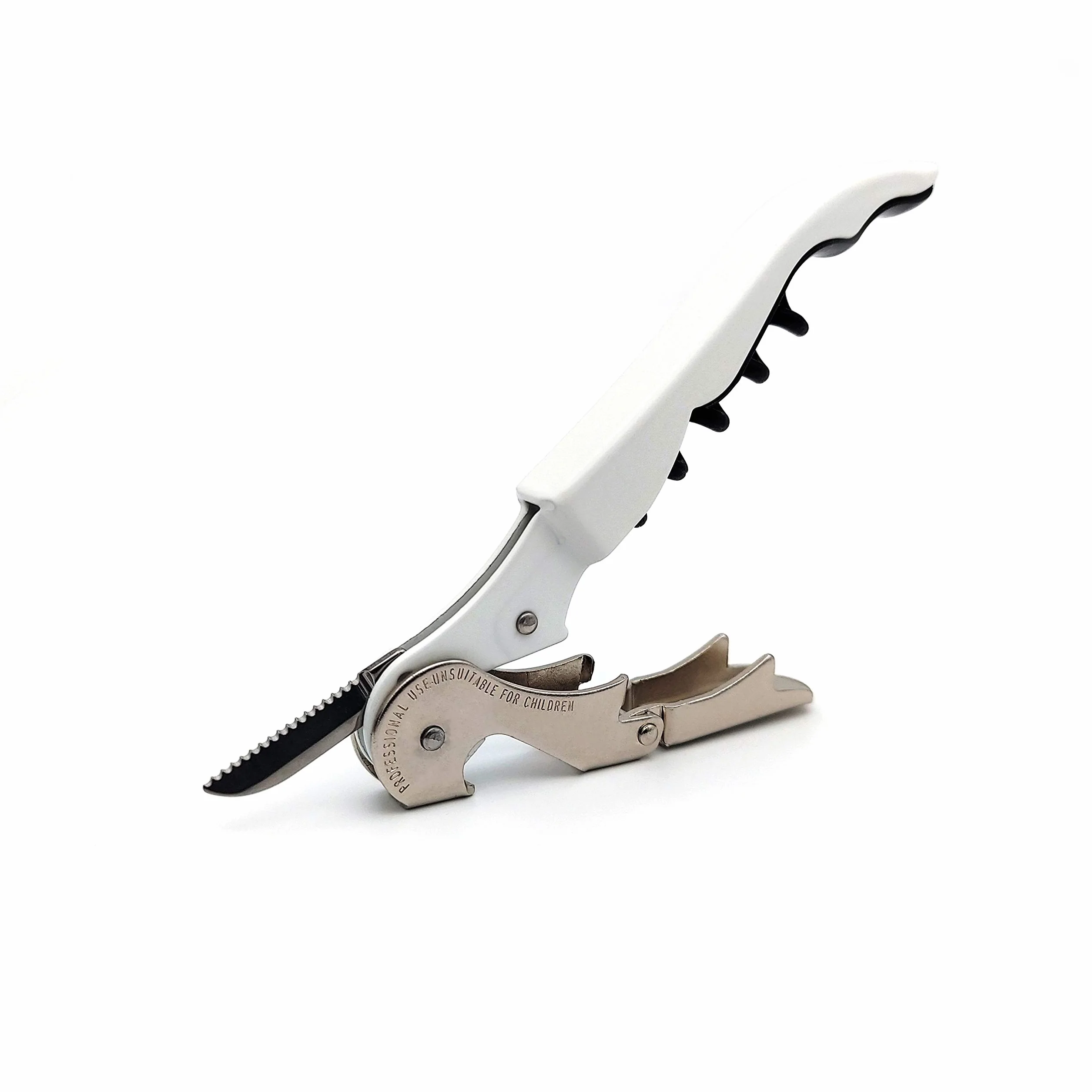 Pulltap's Véritable tire-bouchon classique à double charnière pour vin – Gaucher (Blanco), standard