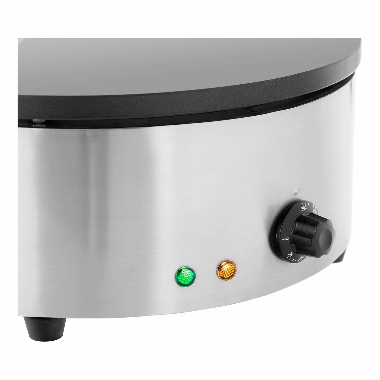 Royal Catering Crêpière Ronde Electrique RCEC-3000-R (40x40x16cm, 3.000W, diamètre de la plaque chauffante 40cm, plaque : fonte avec revêtement en émail)