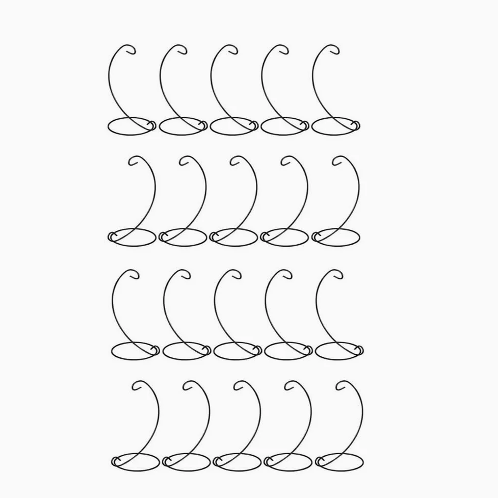 Lot de 20 supports de boules de Noël en métal pour décoration de maison, fête, mariage, loisirs créatifs, décoration de Noël