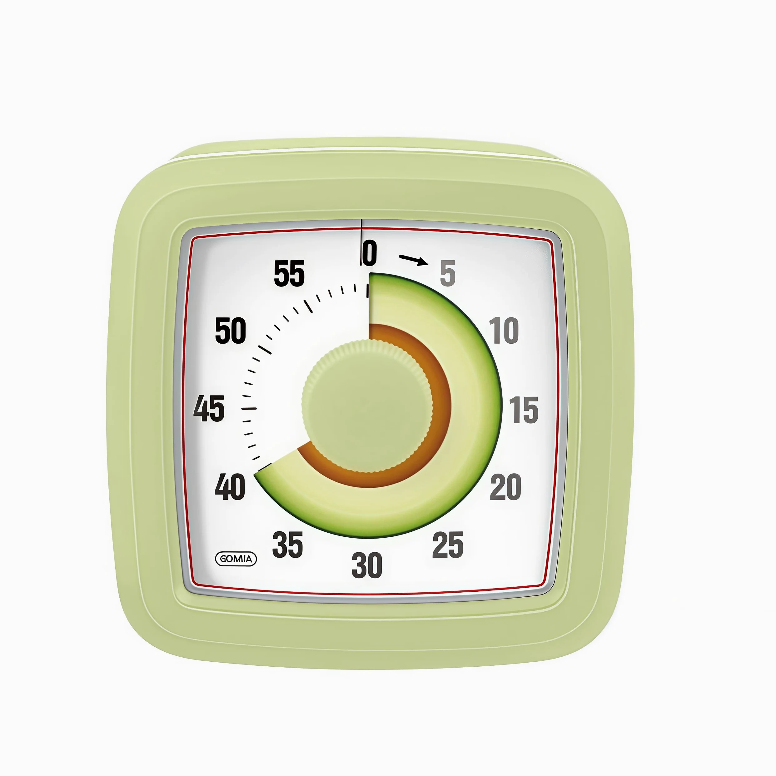 Minuteur visuel pour enfants pour cuisine, salle de classe, cuisine, apprentissage, chambre, bureau, compte à rebours de 60 minutes Pomodoro pour enfants atteints d'autisme et de TDAH (style avocat)