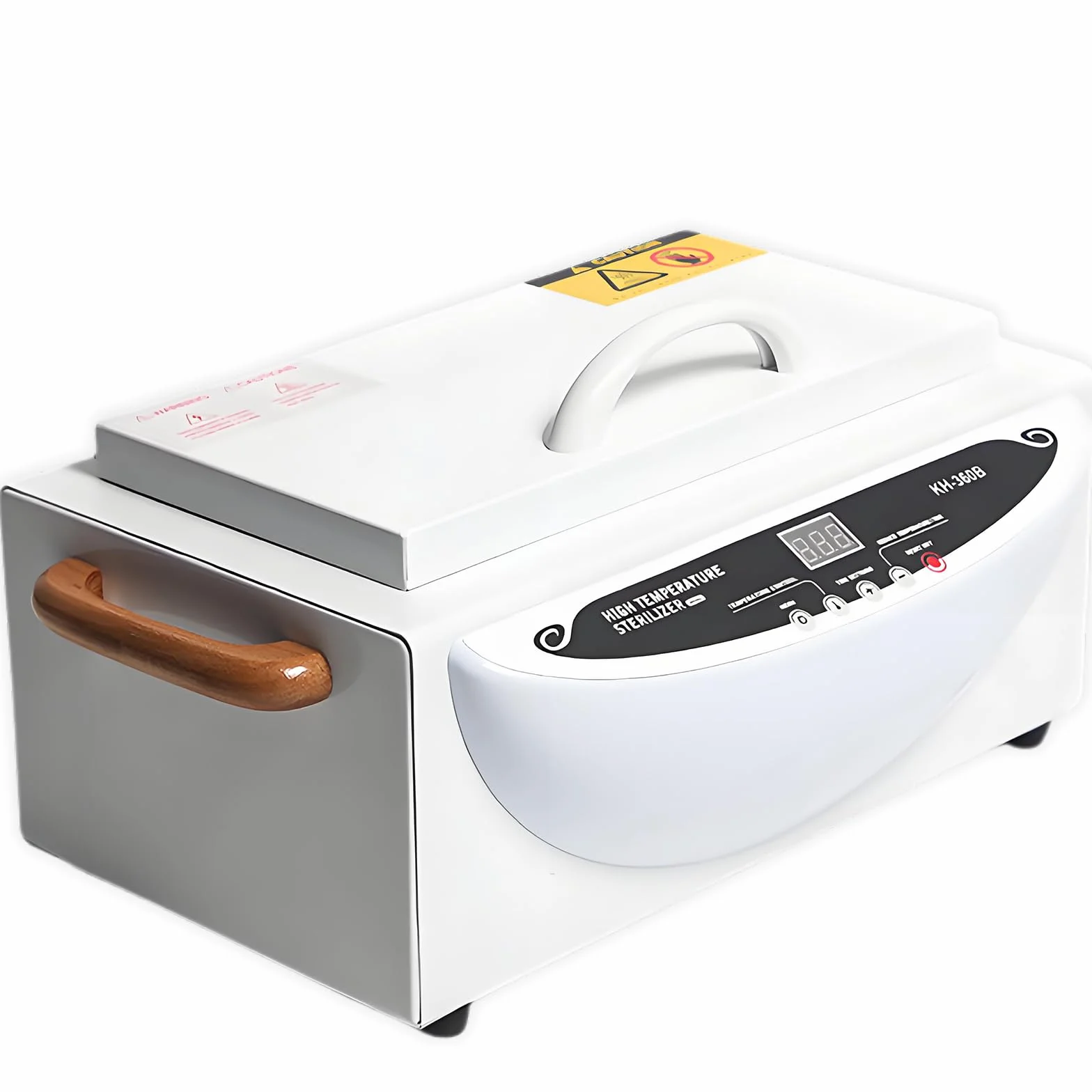 Stérilisateur haute temperature avec affichage de la durée et de la température Stérilisateur air chaud 500 Watt, stérilisateur à chaleur sèche 2,5 litres pour outils de salon de coiffure