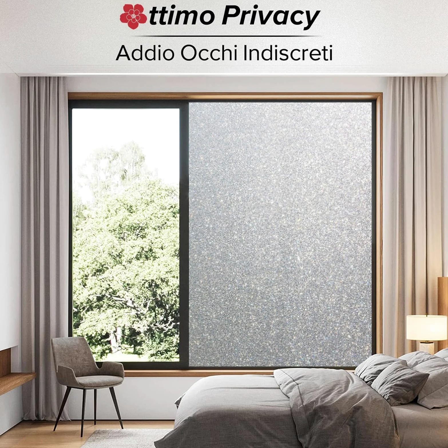 Film Électrostatique Vitre Brise Vue 70 x 200 cm Film Fenêtre Anti Regard Décoratif Electrostatique, Non-Adhésif Anti UV Protége Intimité pour Maison, Bureau, Givré