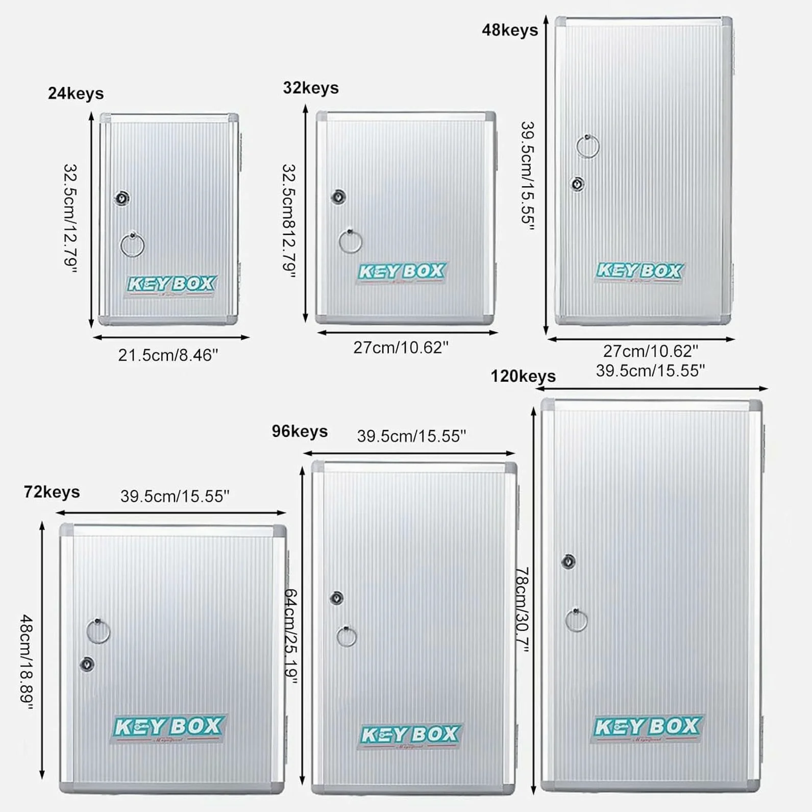 Armoire à clés Murale avec Serrure et Porte-clés, capacité de Rangement pour 48 clés, idéale pour la Maison, Le Bureau, l'école, l'hôtel, Les commerces et Les Locations de Vacances - Solutio