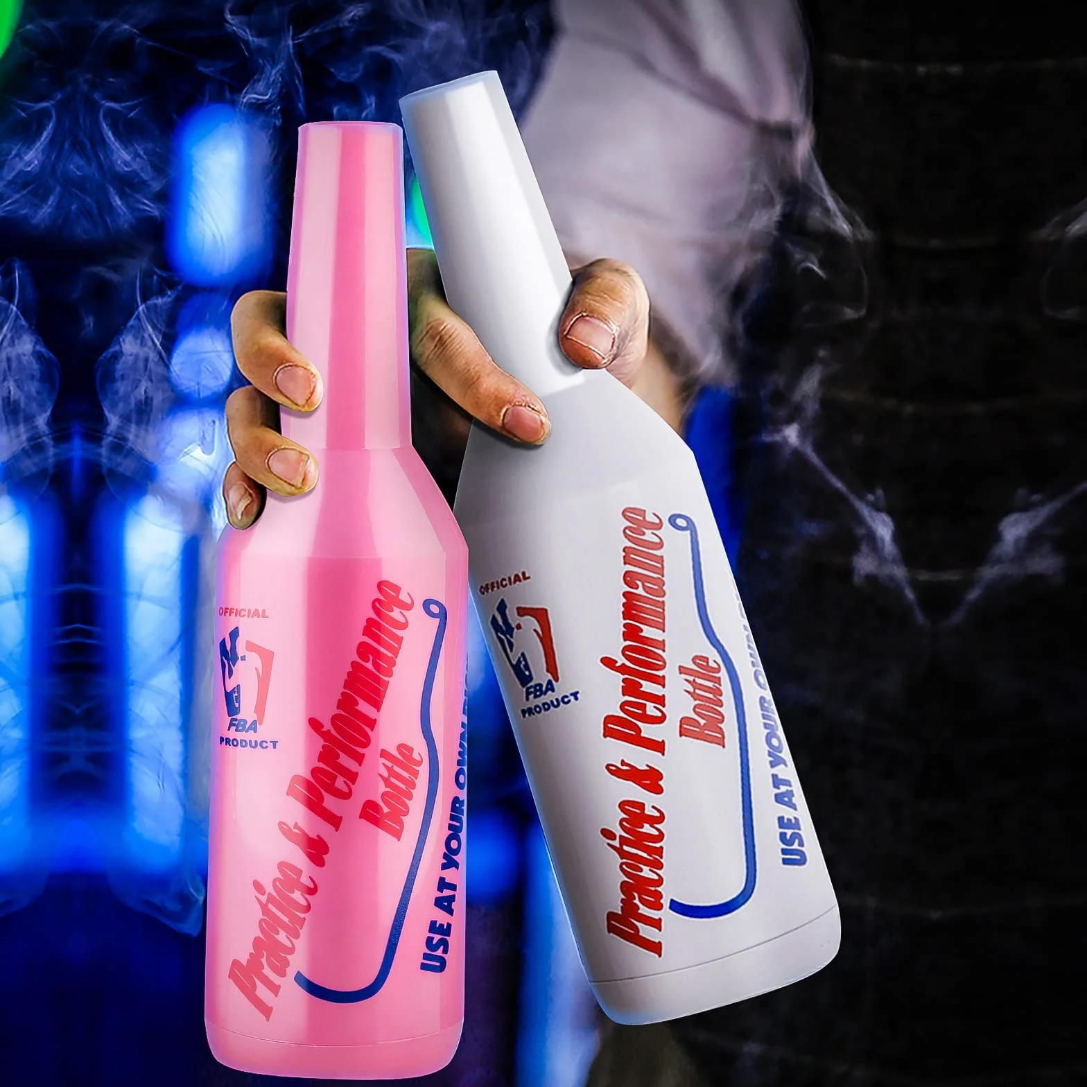 SuproBarware Flair Bottle Lot de 3 shakers à cocktail, bouteille d'entraînement, 750 ml (blanc, rose, jaune)