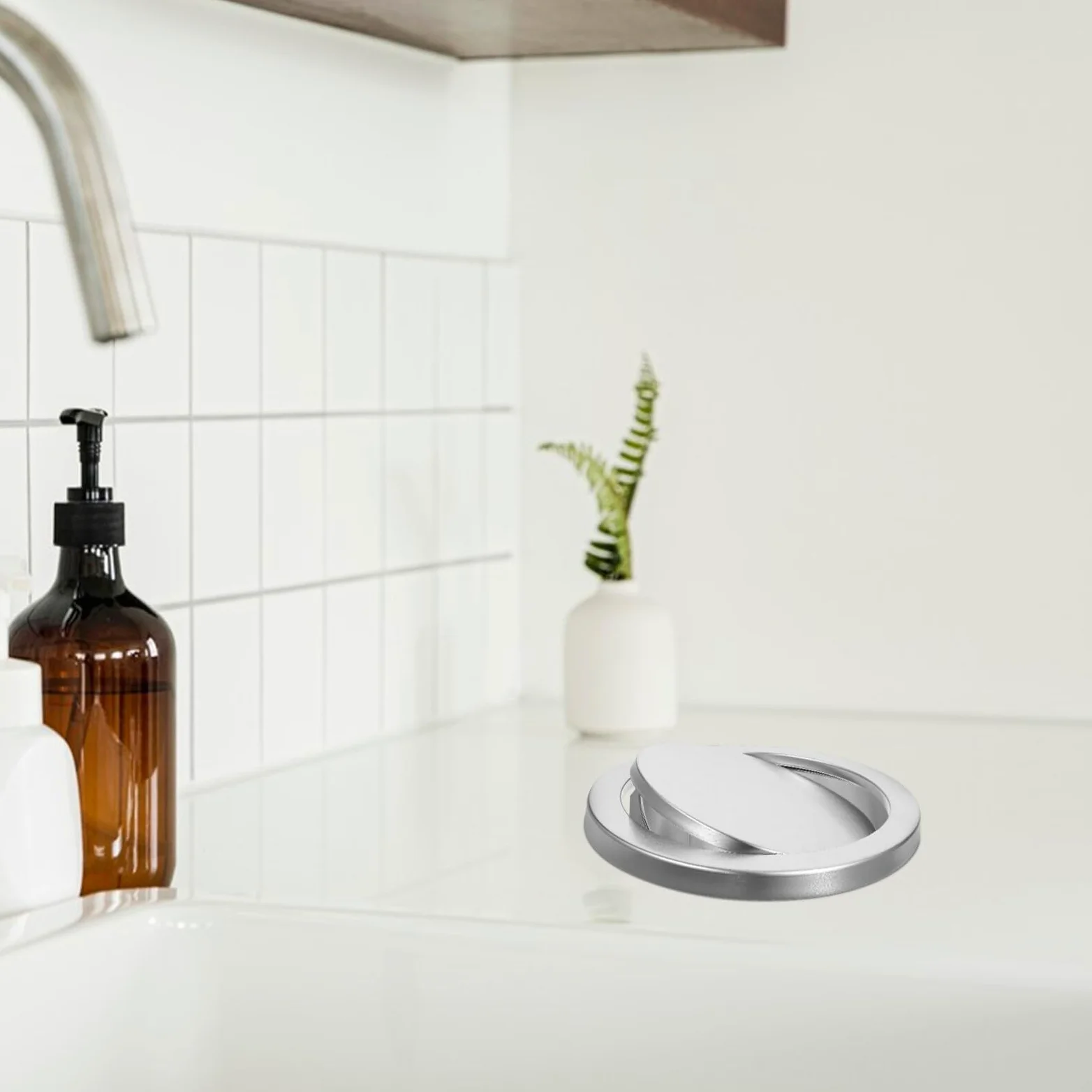 Couvercle Basculant En Acier Inoxydable Pour Poubelle 30 Cm Résistant Aux Intempéries Accessoire Remplacement Pour Poubelle De Cuisine Et Lieux Publics