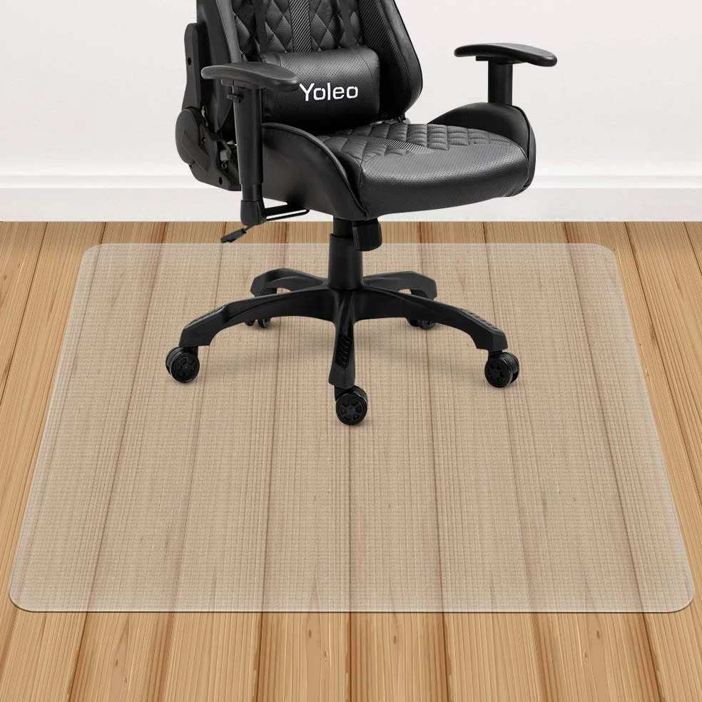 Yoleo Tapis protège-Sol pour Chaise de Bureau, Tapis Transparent pour Protection de sols durs,Haute résistance aux impacts, antidérapant (120cm*90cm)