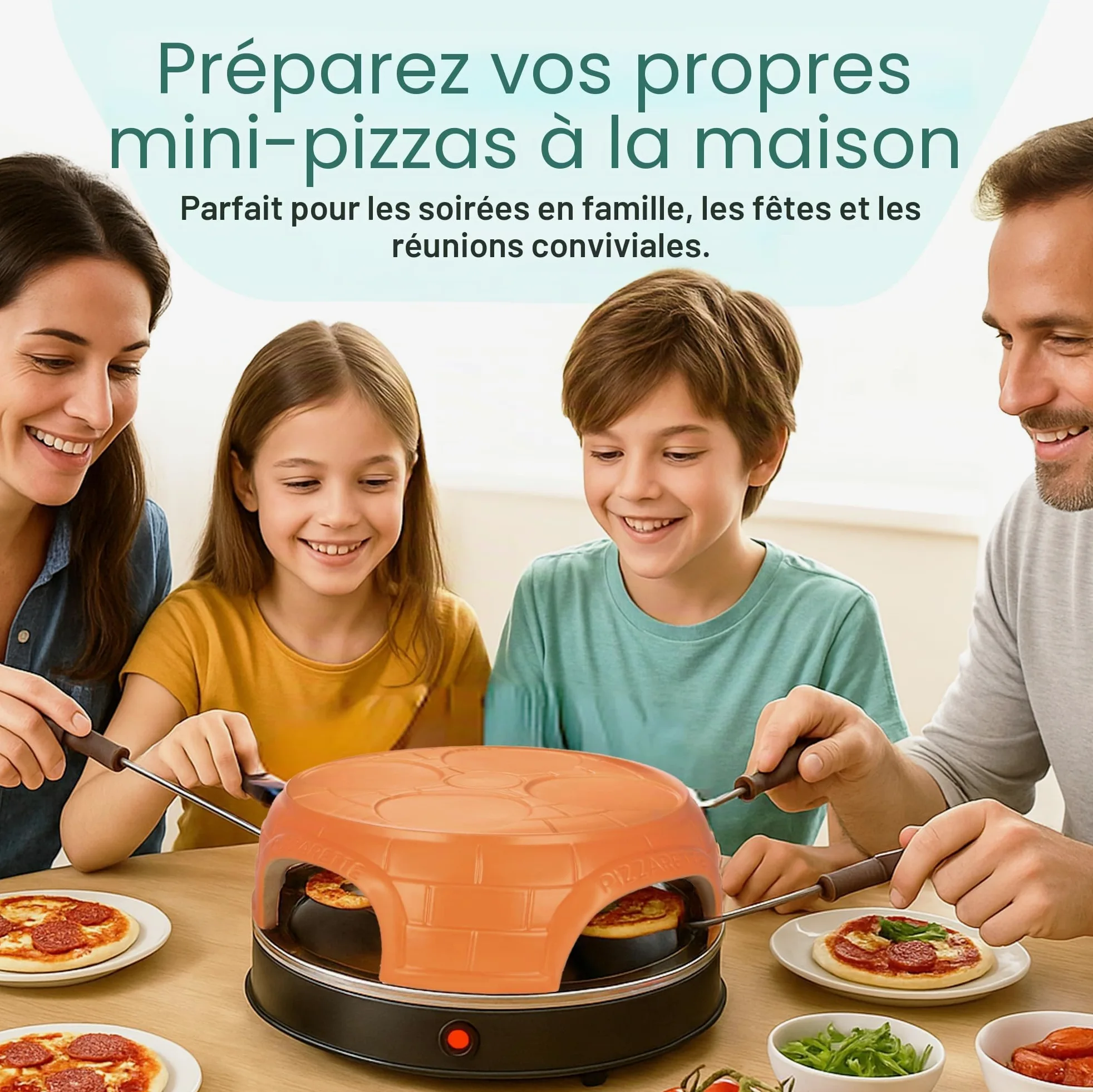 Emerio PO-115847.1 Four à pizza Terre cuite, noir