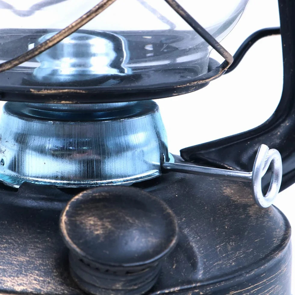 Lanterne Tempête Vintage 30 cm - Lampe à Huile Rétro - Kérosène Classique - Table pour Maison, Jardin, Camping - Citronnelle - Bronze