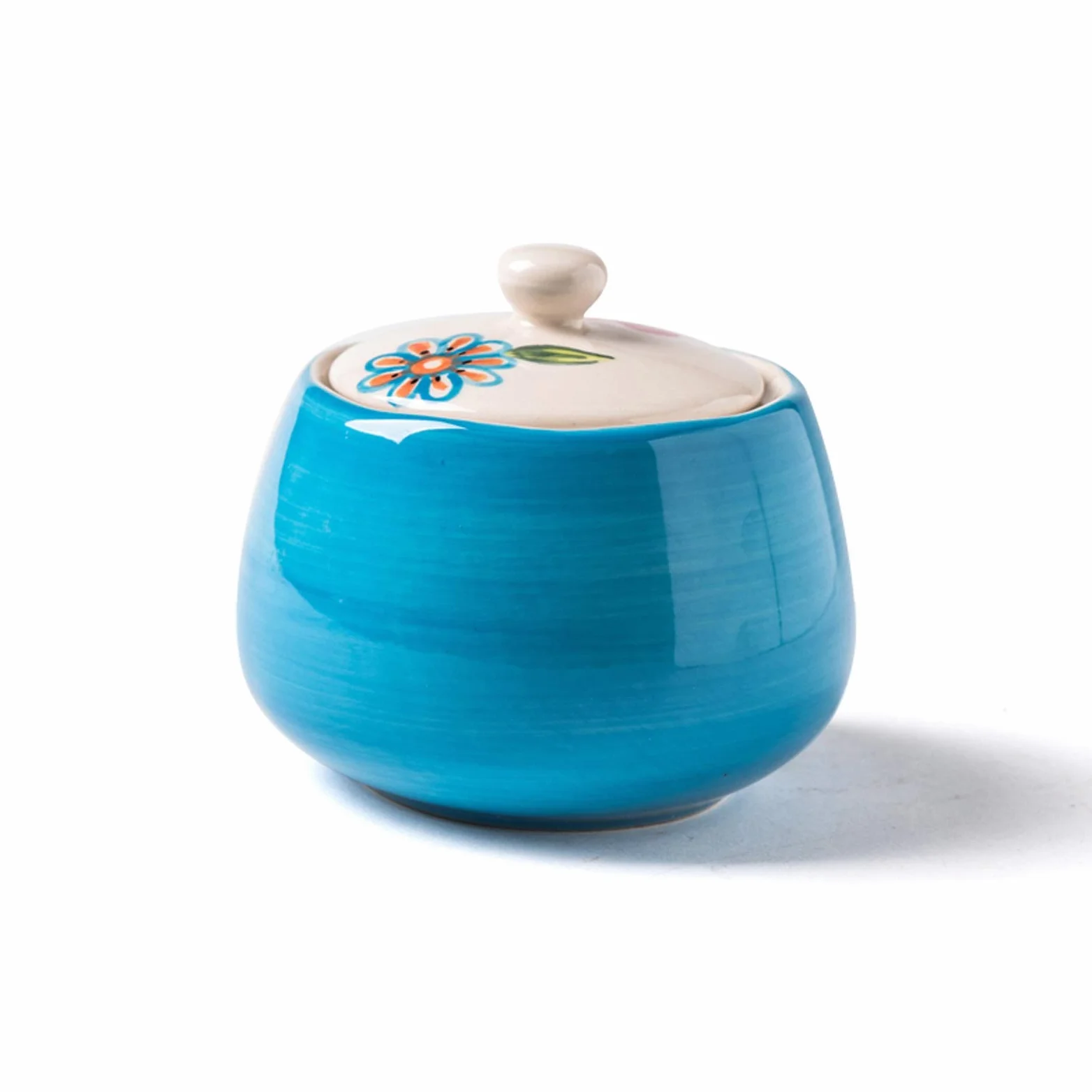 Pot de Sucre Sugar Bowl Creative Simple Cuisine Cafe Hôtel Céramique Sugar Bol avec Couvercle Café Saveur Storage Boquet est Un Bon Partenaire for Le café Bol à Sucre