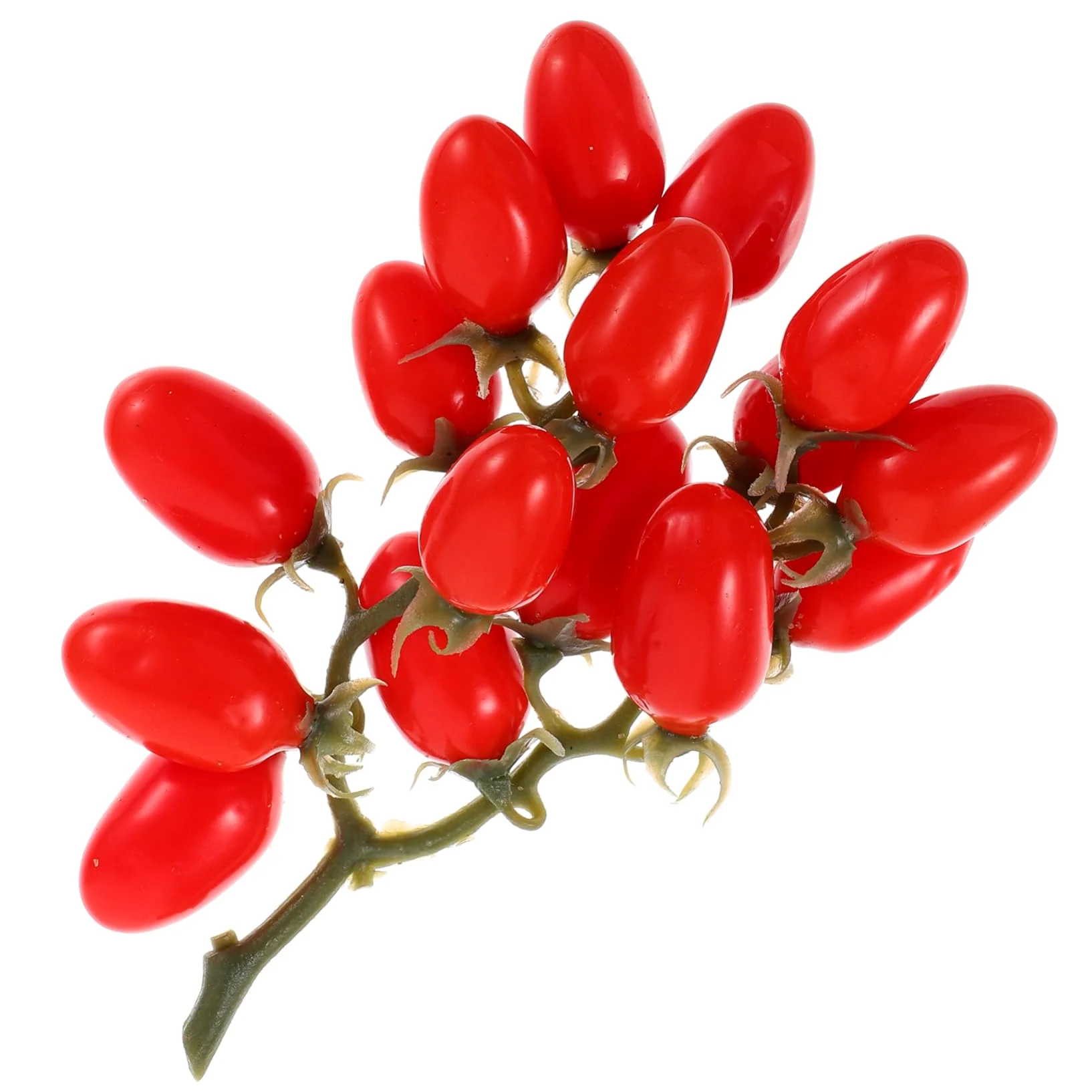 Gatuida 4 Pièces Accessoires de tomates Cerises Tomate Artificielle Accessoire Photo de Fruits décoration Cuisine Patisserie tomates Cerises simulées pour la décoration Fruits réeux
